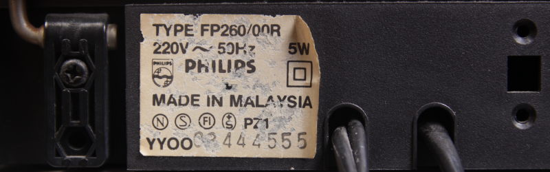 Trasera del plato Philips FP240