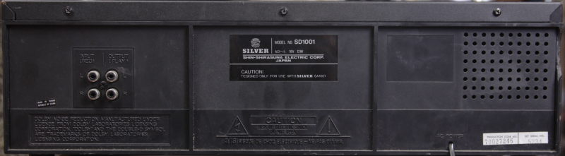 Trasera del cassette Silver SD1001